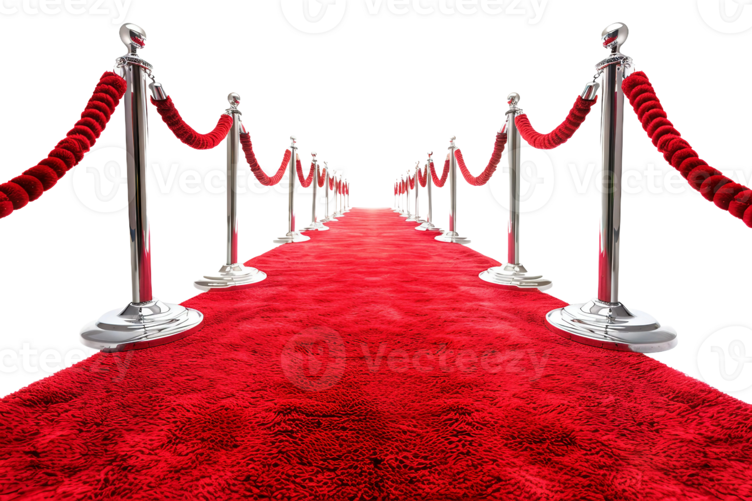 AI generated Red Carpet On Transparent Background. png