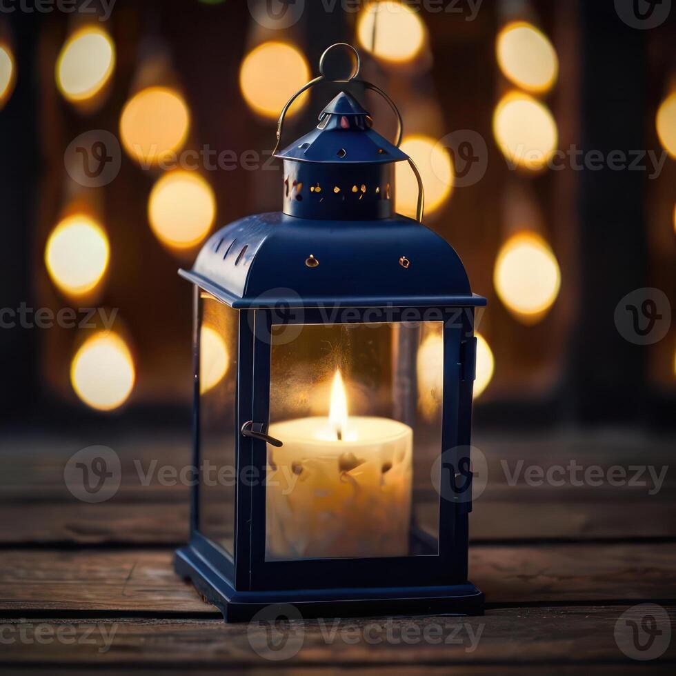 AI generated A lantern with a Ramadan theme for social media post design photo