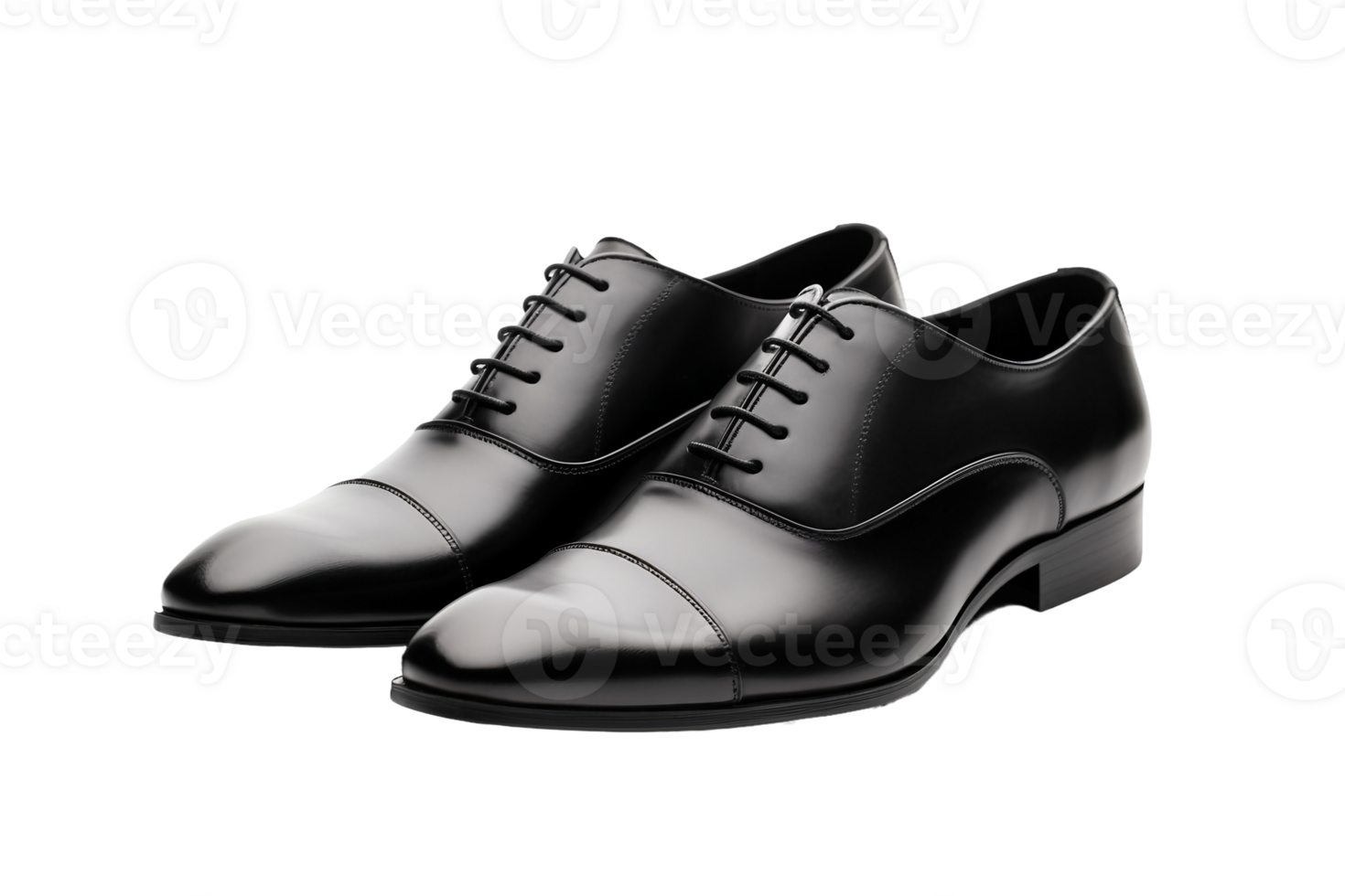 AI generated Classic Black Dress Shoes on transparent background ...