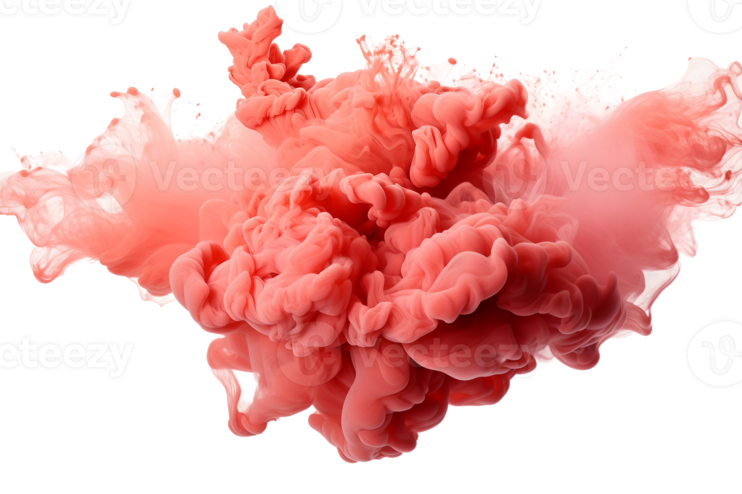 AI generated Chronicles of Coral Smoke On Transparent Background. png