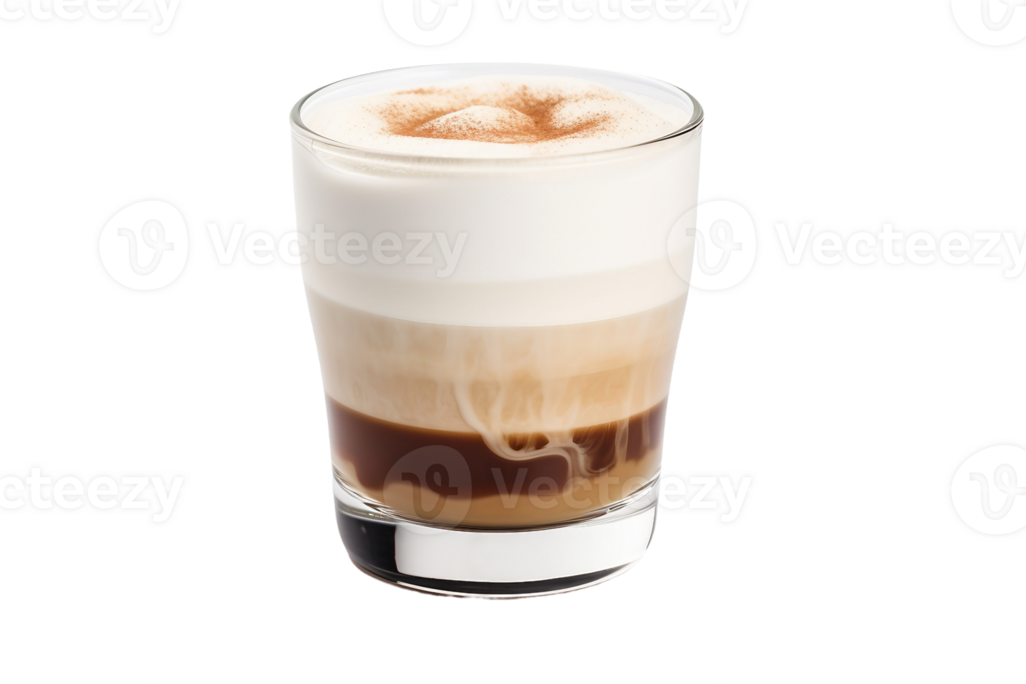 AI generated Irish Cream Latte On Transparent Background. png