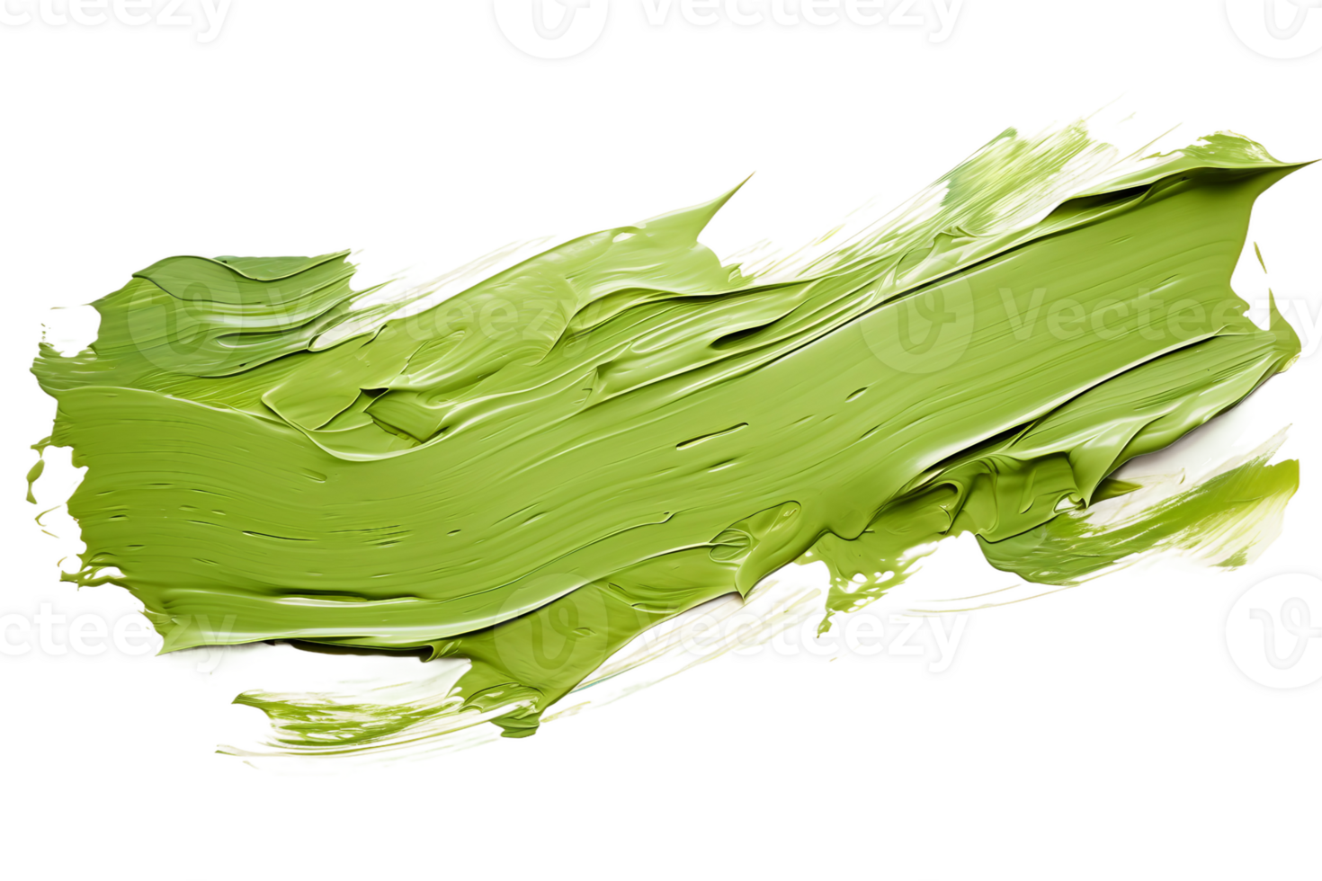 AI generated Olive Green Paint on transparent background. png