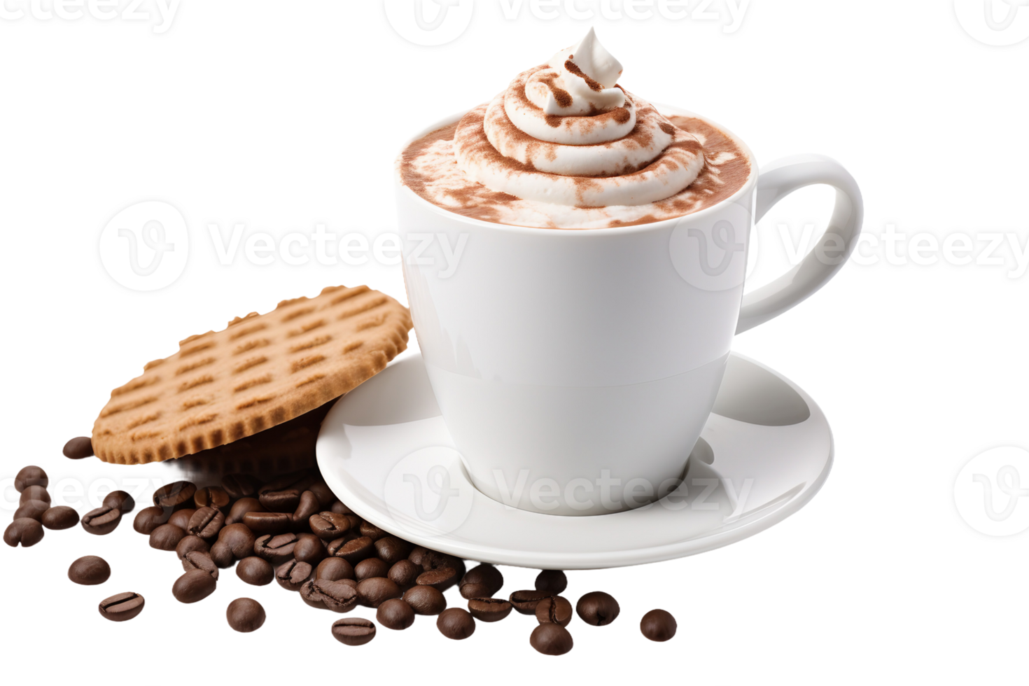 AI generated A Symphony in Chocolate and Latte On Transparent Background. png
