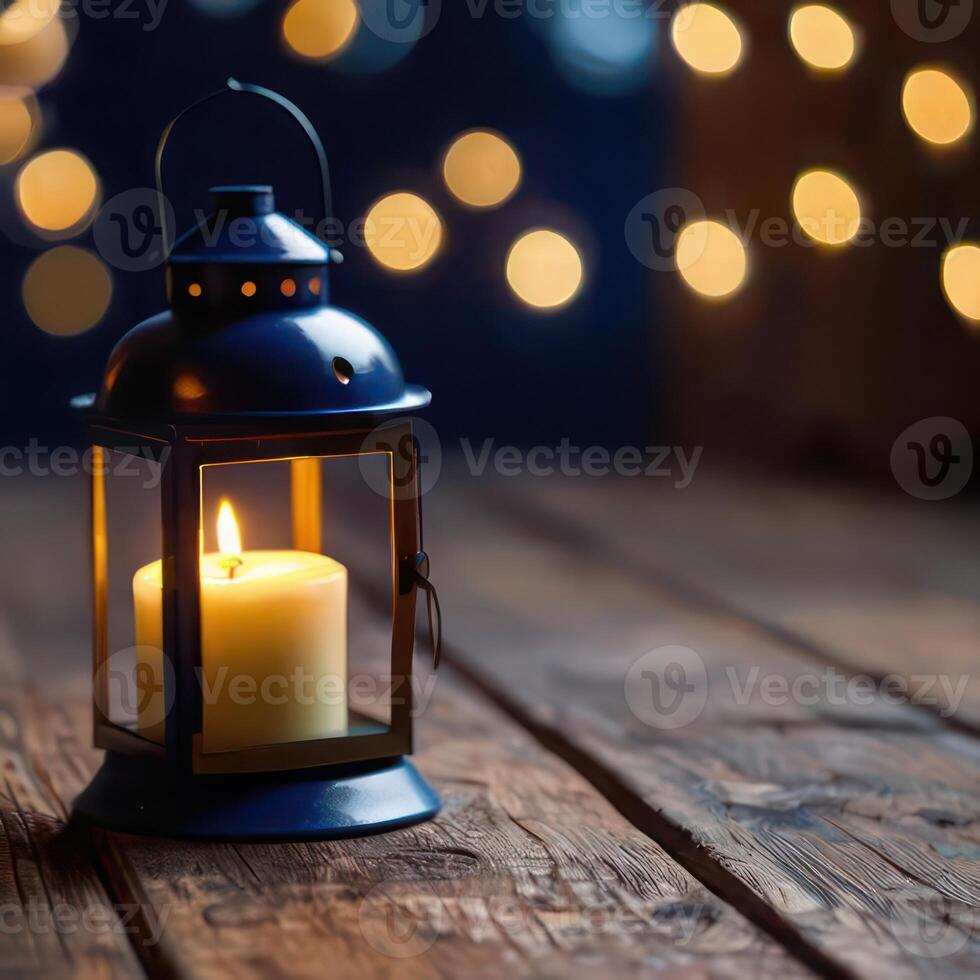 AI generated A lantern with a Ramadan theme for social media post design photo