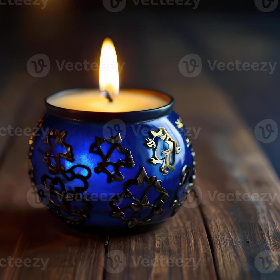 AI generated A lantern with a Ramadan theme for social media post design photo