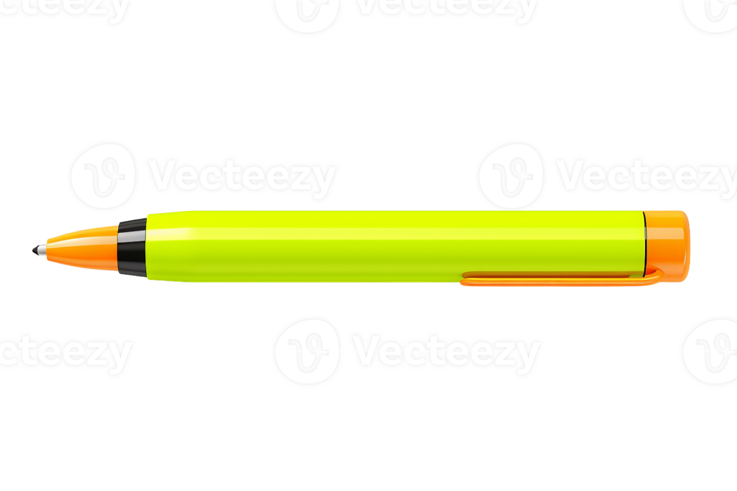 AI generated Vibrant Highlighter Marker On Transparent Background png