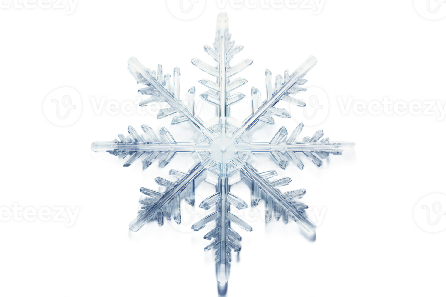 AI generated Crystal Gleam on a Snowy Canvas On Transparent Background png