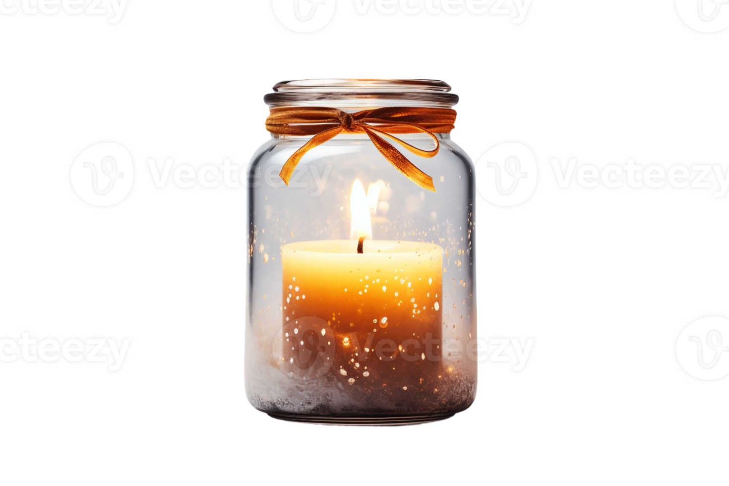 AI generated Candle in a Jar On Transparent Background png