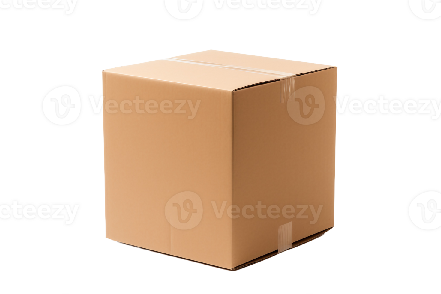 AI generated Cardboard Box On Transparent Background png