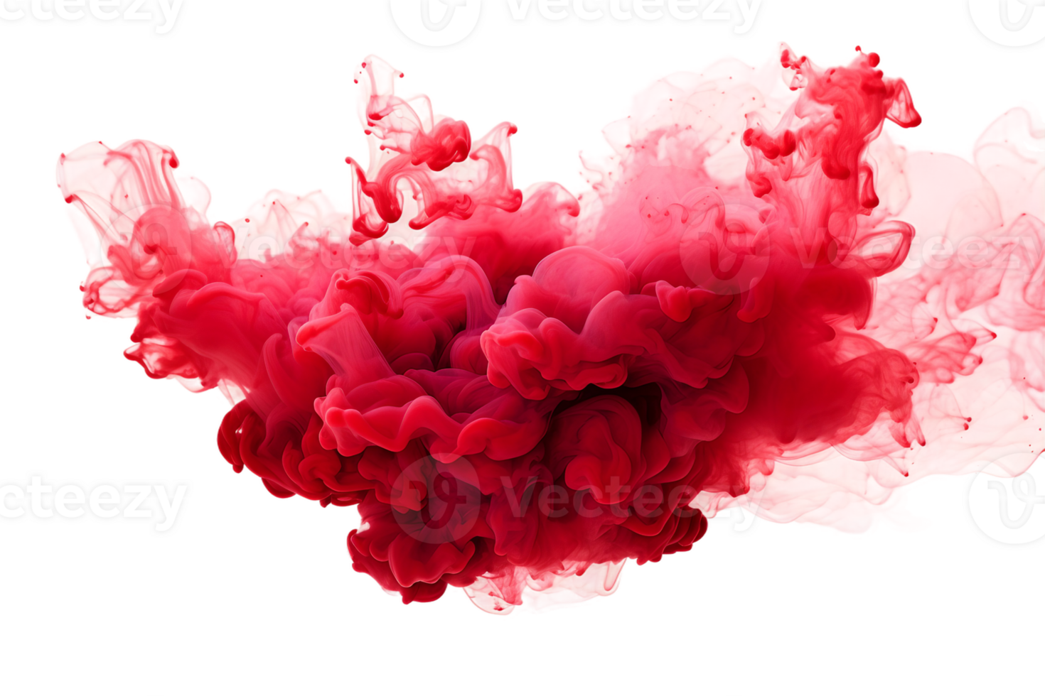 AI generated Chronicles of Crimson Smoke On Transparent Background. png