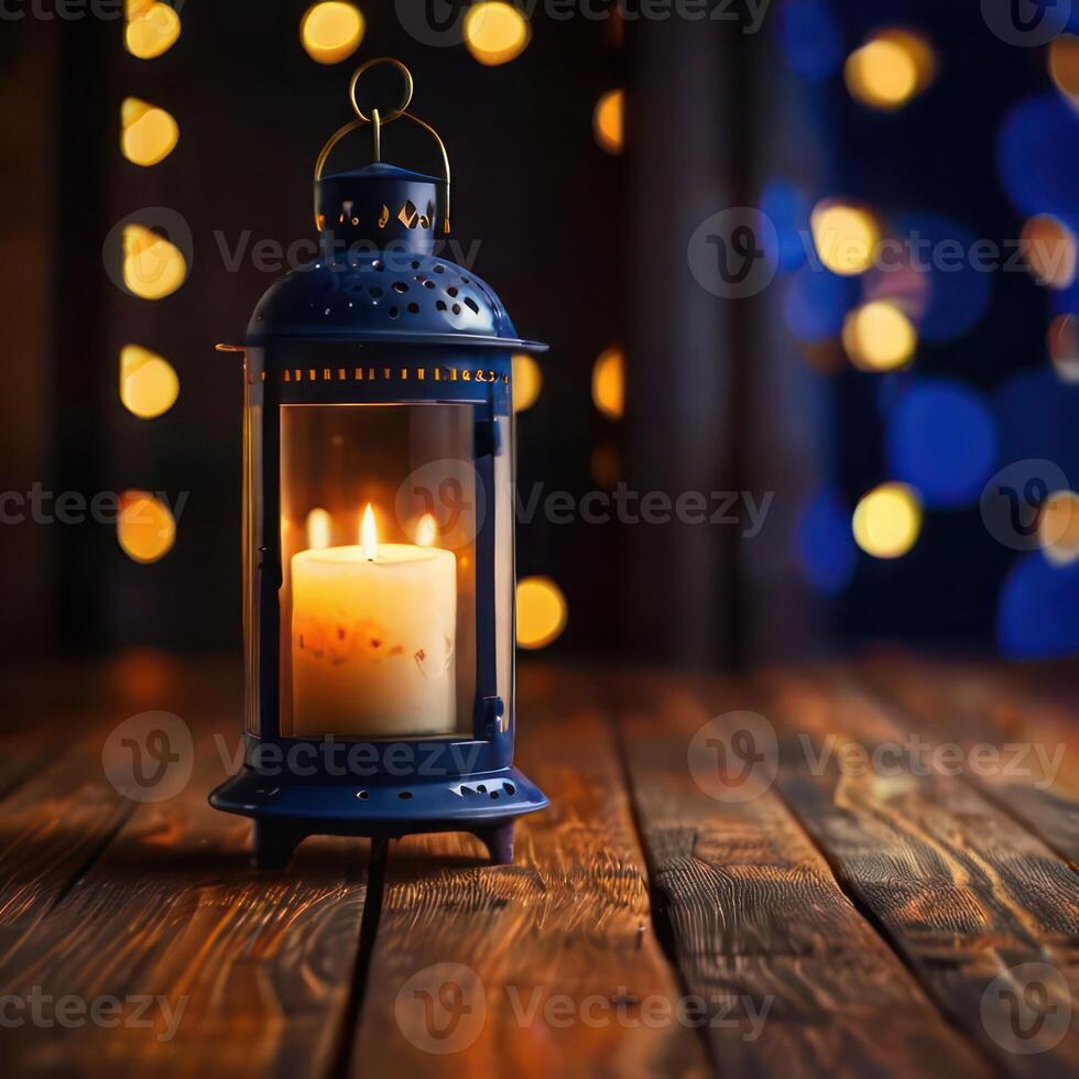 AI generated A lantern with a Ramadan theme for social media post design photo