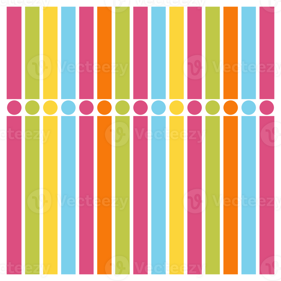 60s Style Mid Century Colourful Neon Striped Pattern png