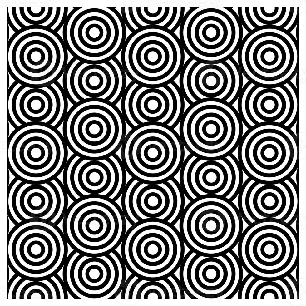 Black And White Retro Circle Pattern png