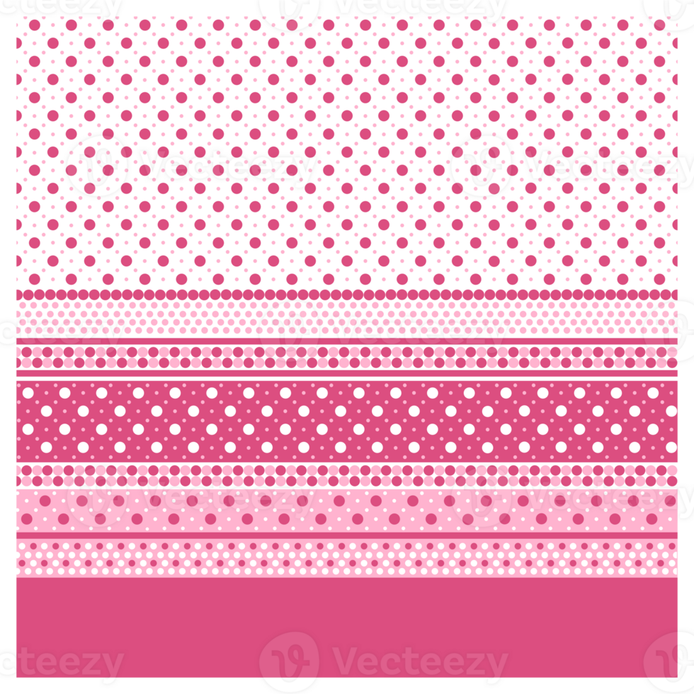 Mid Century Modern Pink White Retro Multi Spotted Pattern png