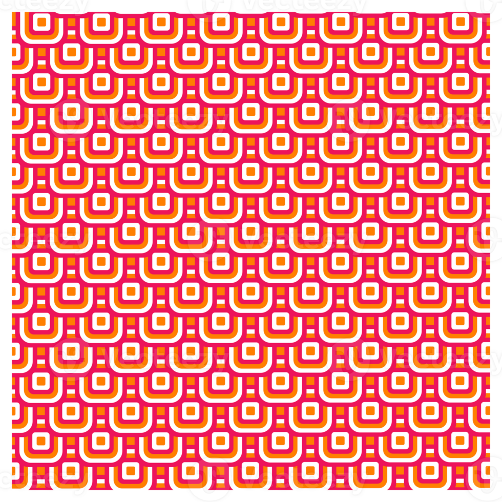 oscuro rosado blanco y naranja superposición cuadrícula setenta retro medio siglo modelo png