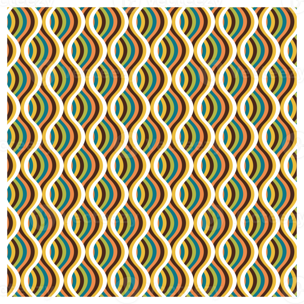 Seventies Style Vertical Wavy Stripes Pattern png