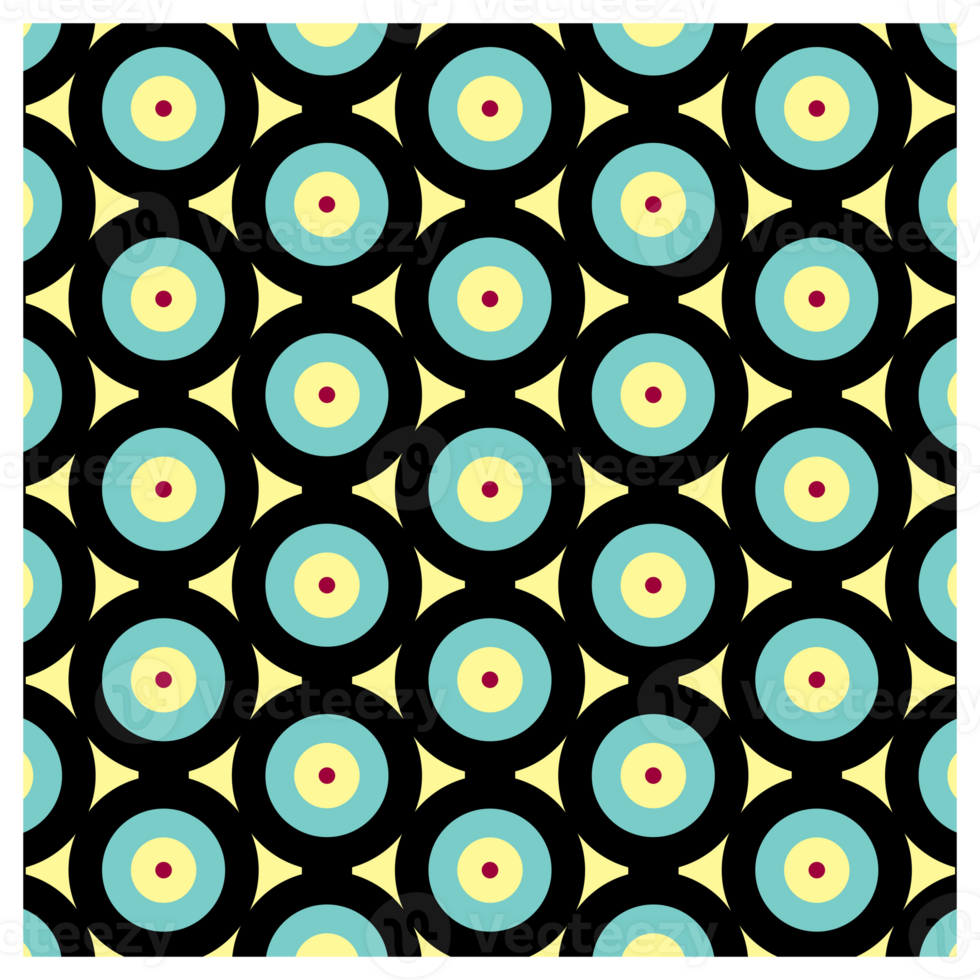 Retro Seventies Big Circles Mid Century Pattern png