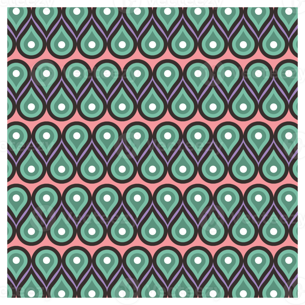 Retro Modern Mid-Century 70s Style Pattern png