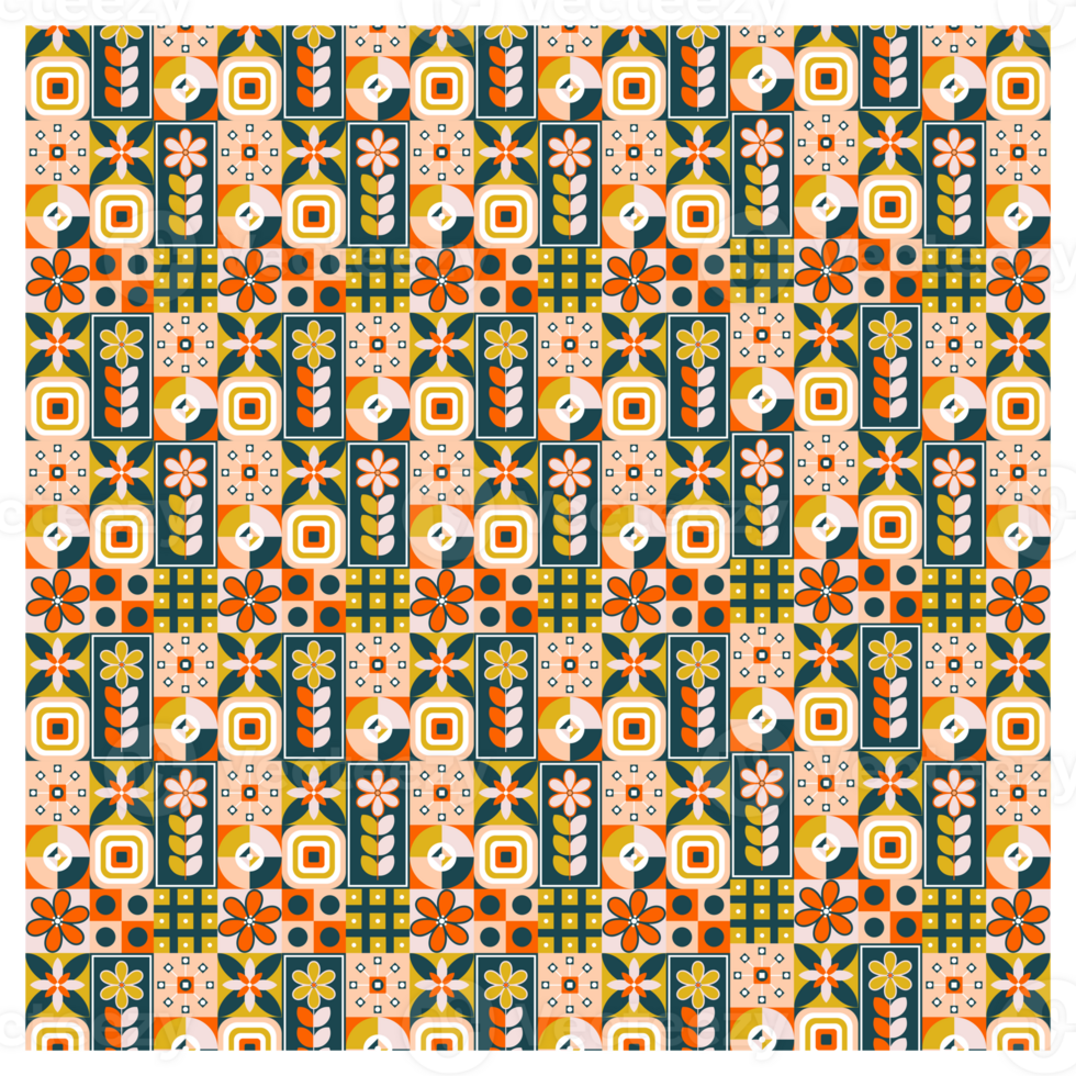 Scandinavian Retro Mid Century Scandi Style Pattern png