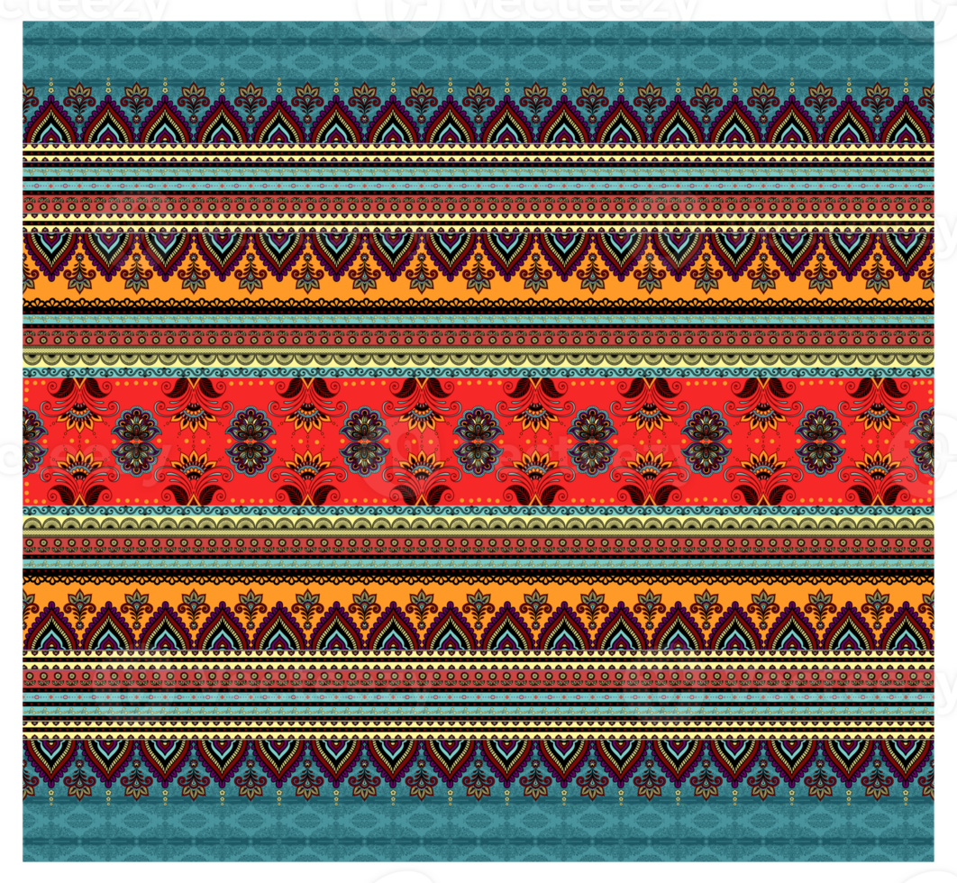 Asian Style Boho Henna Pattern png