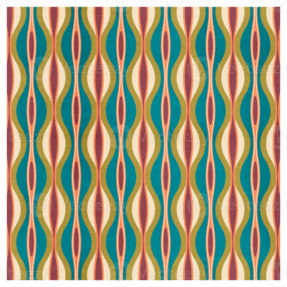 Mid Century Retro 1970s Pattern png