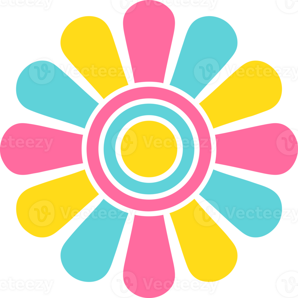 Large Colorful Daisy Flower png