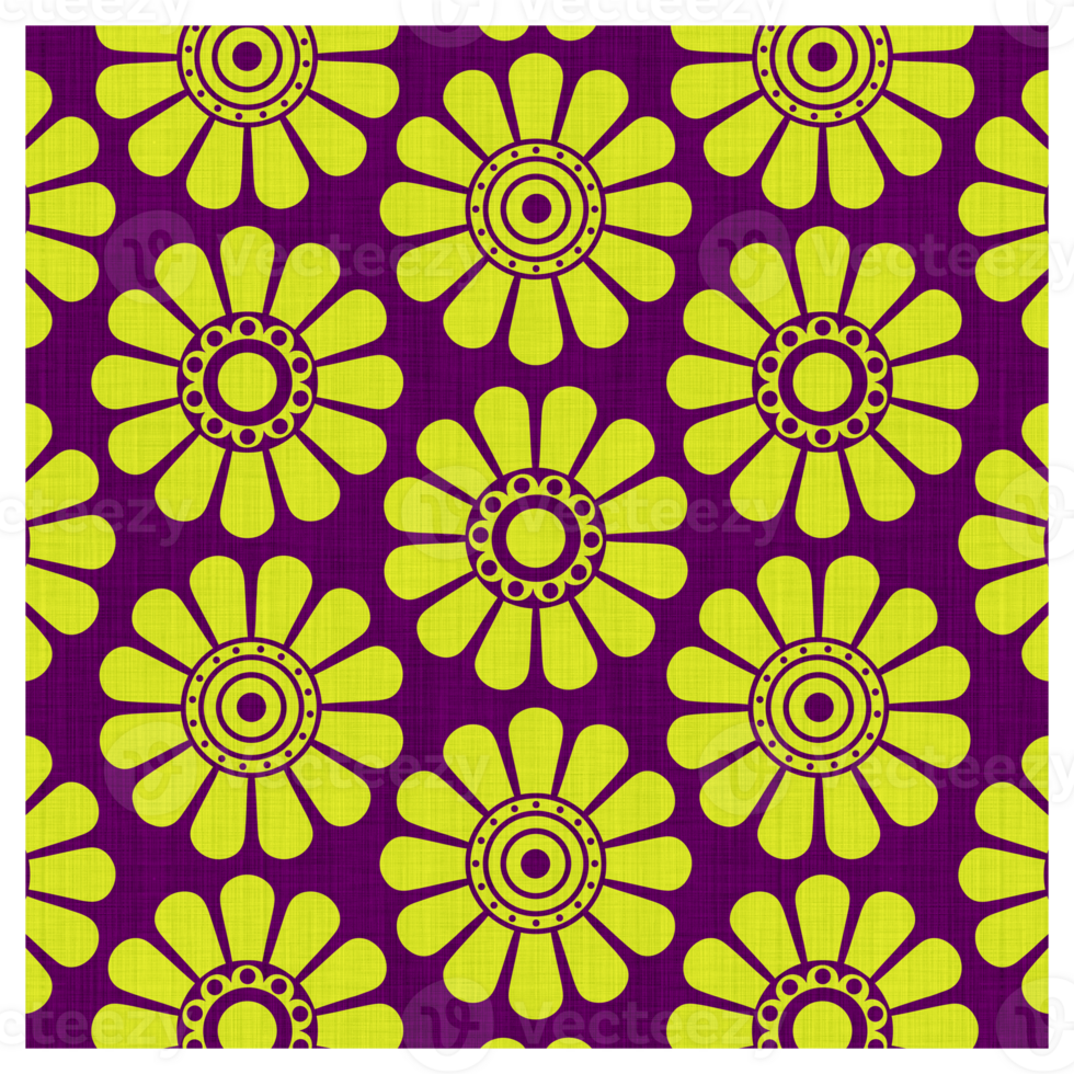 Cyber Lime Green Flowers On Purple png