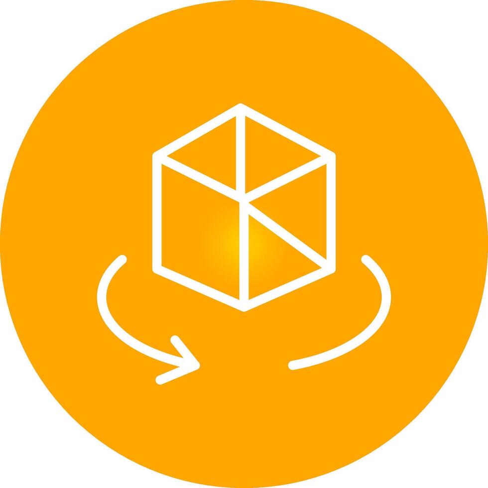 Glyph Circle Gradient Design vector