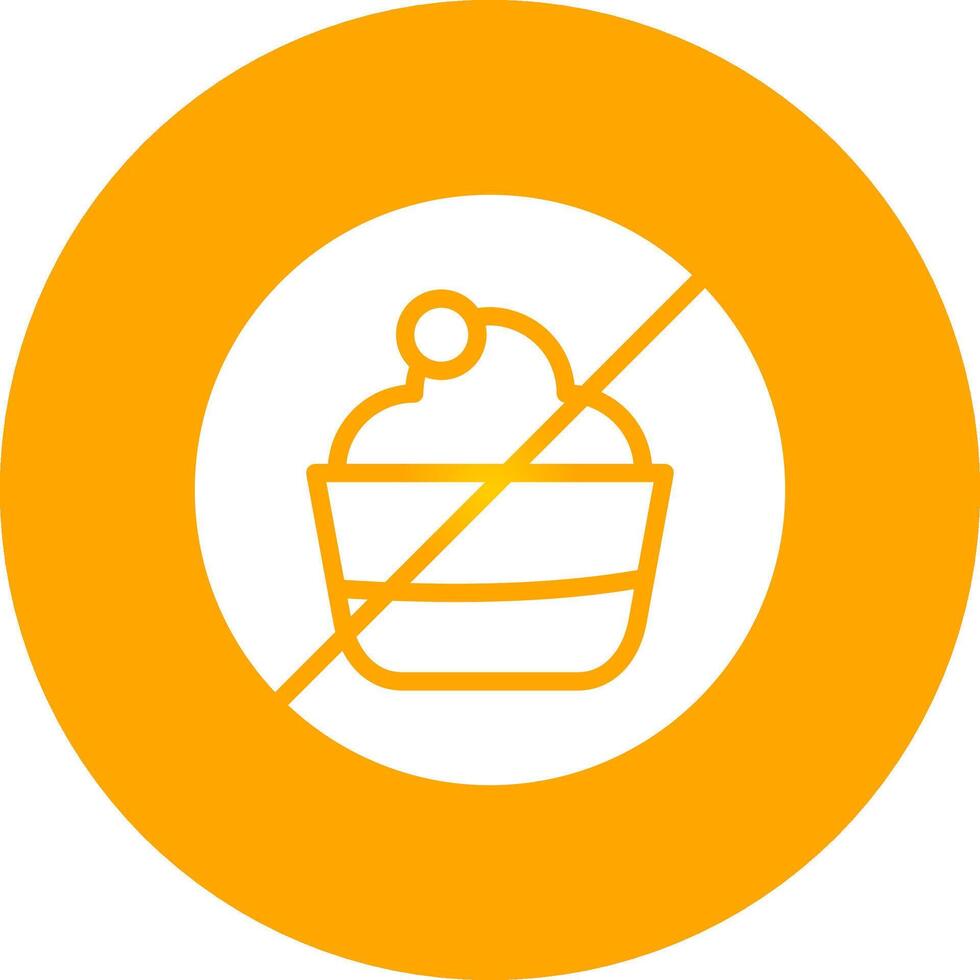 No Sweets Creative Icon Design vector