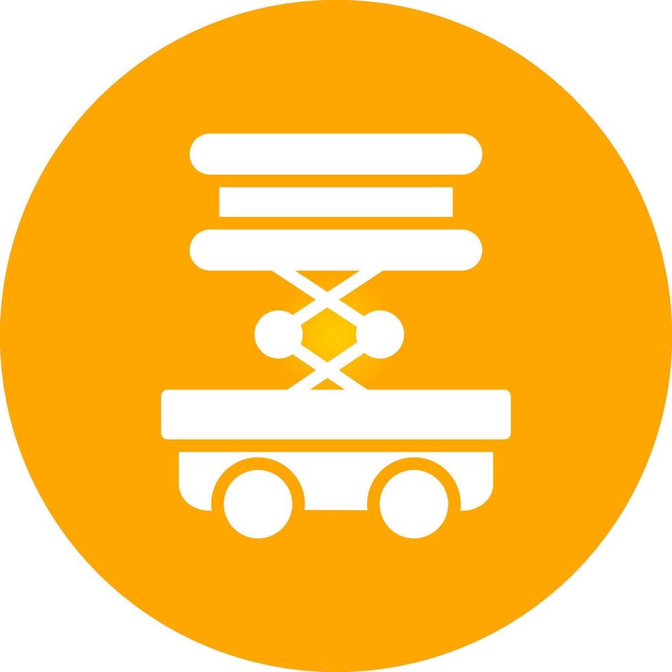 Scissor Lift Creative Icon Design vector