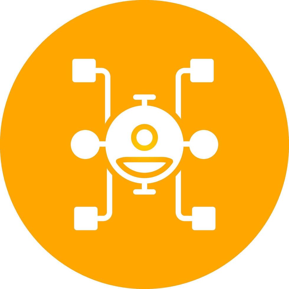 Glyph Circle Gradient Design vector