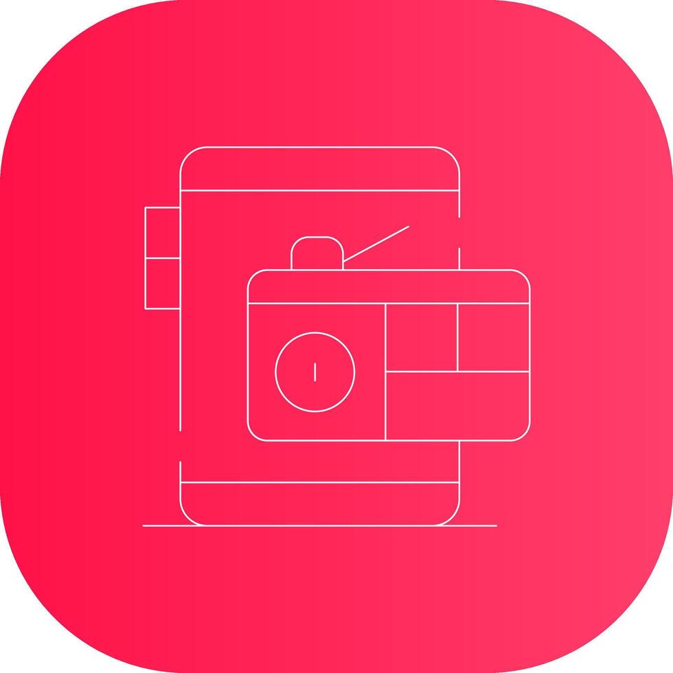 Line Round Corner Gradient vector