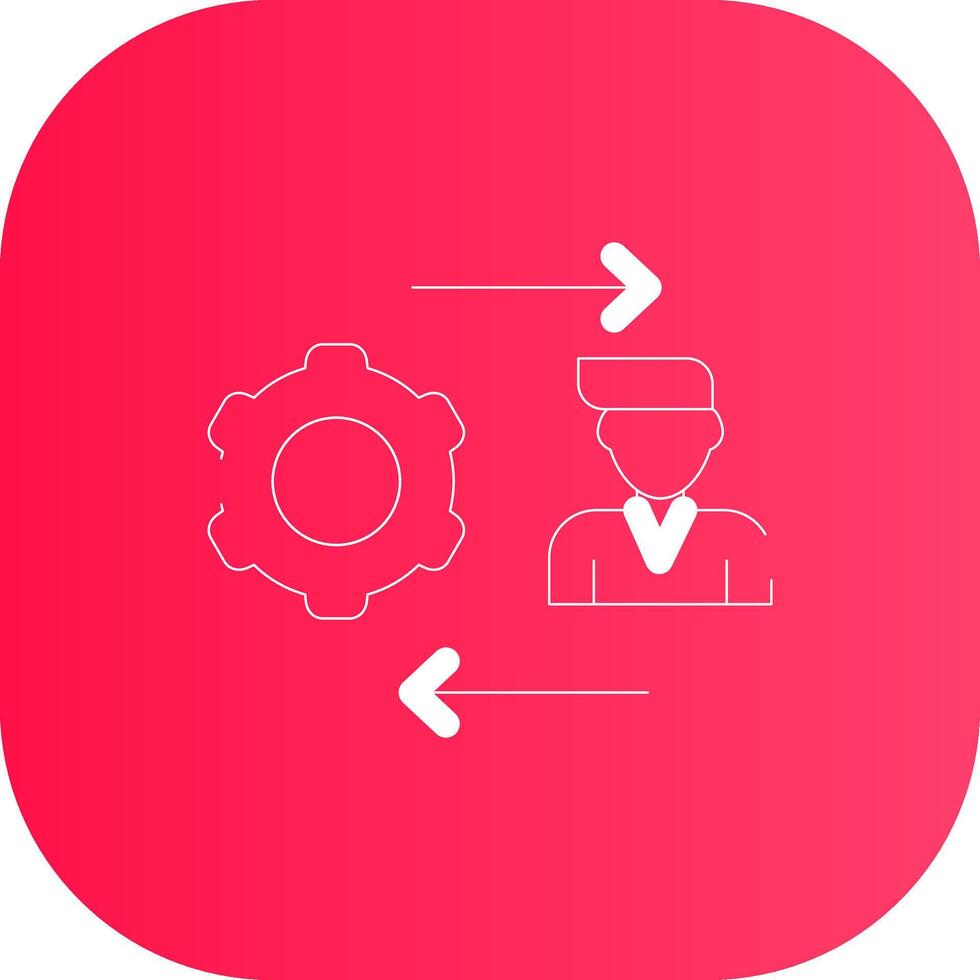 Line Round Corner Gradient vector