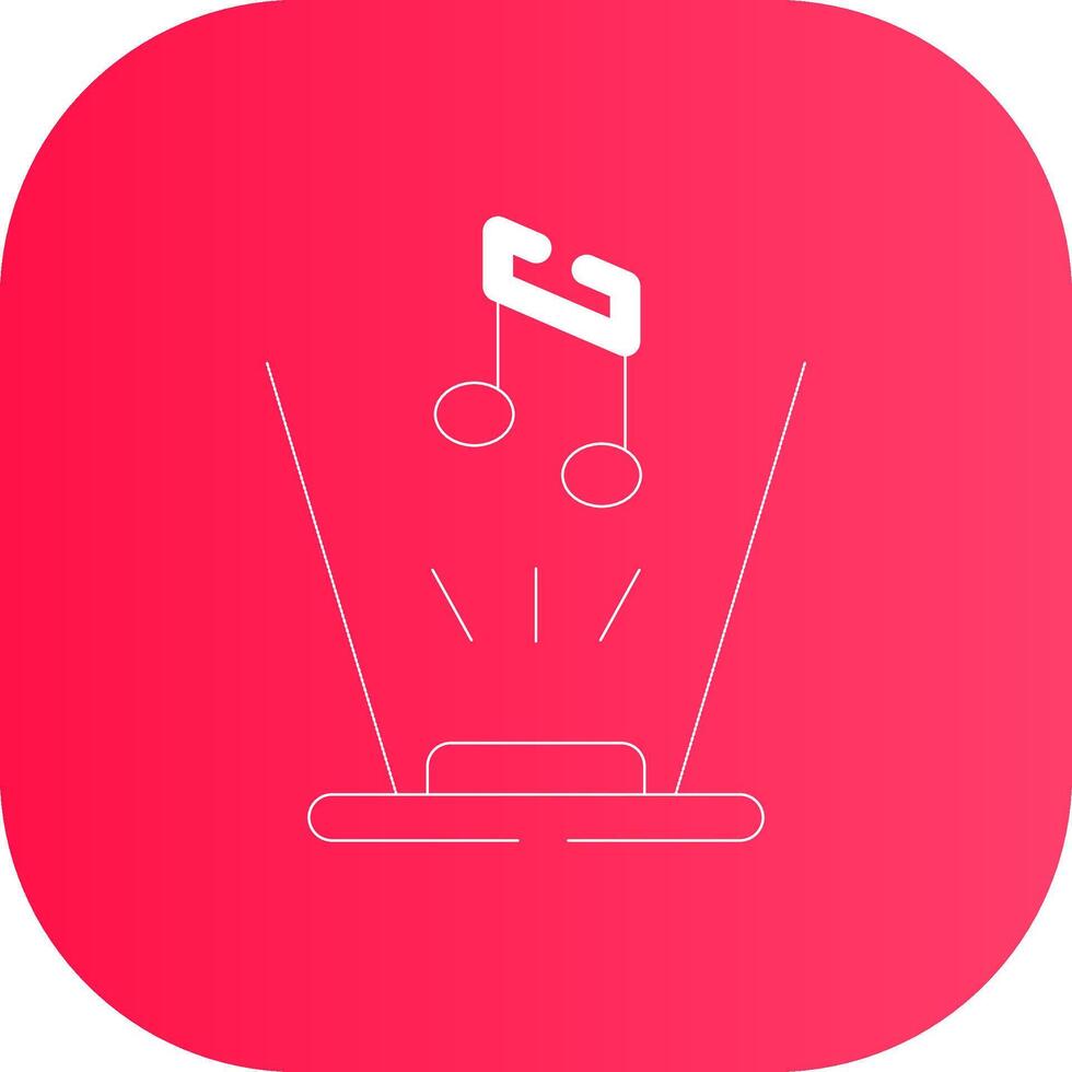 Line Round Corner Gradient vector