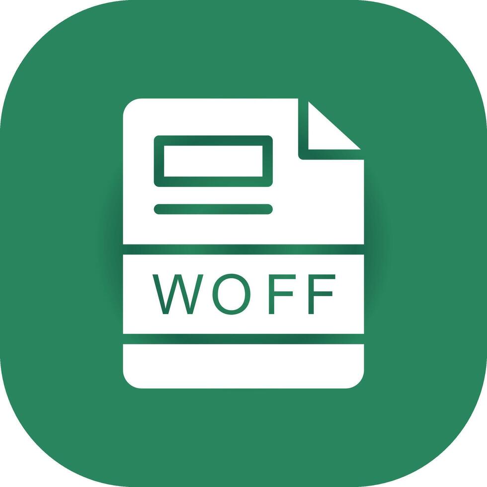 WOFF Creative Icon Design vector