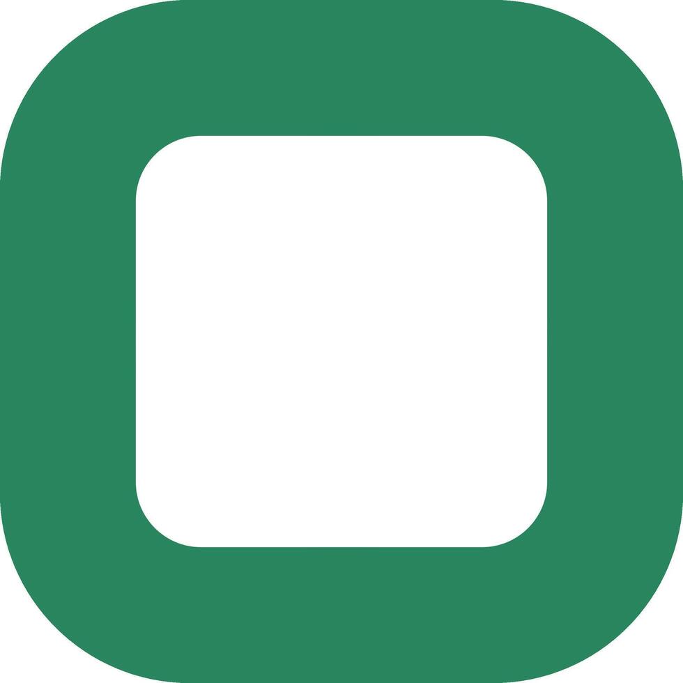 Glyph Round Corner Green Gradient vector