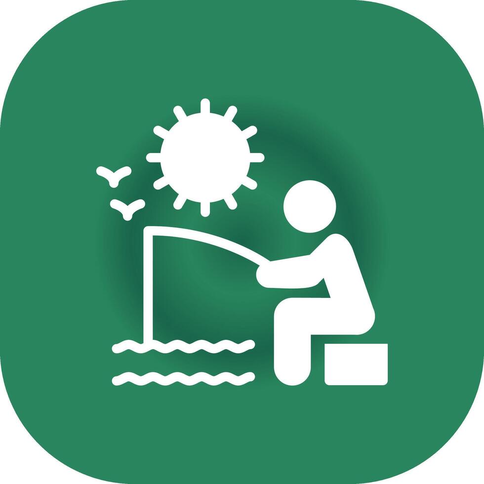 Summer Fishing Creative Icon Design vector