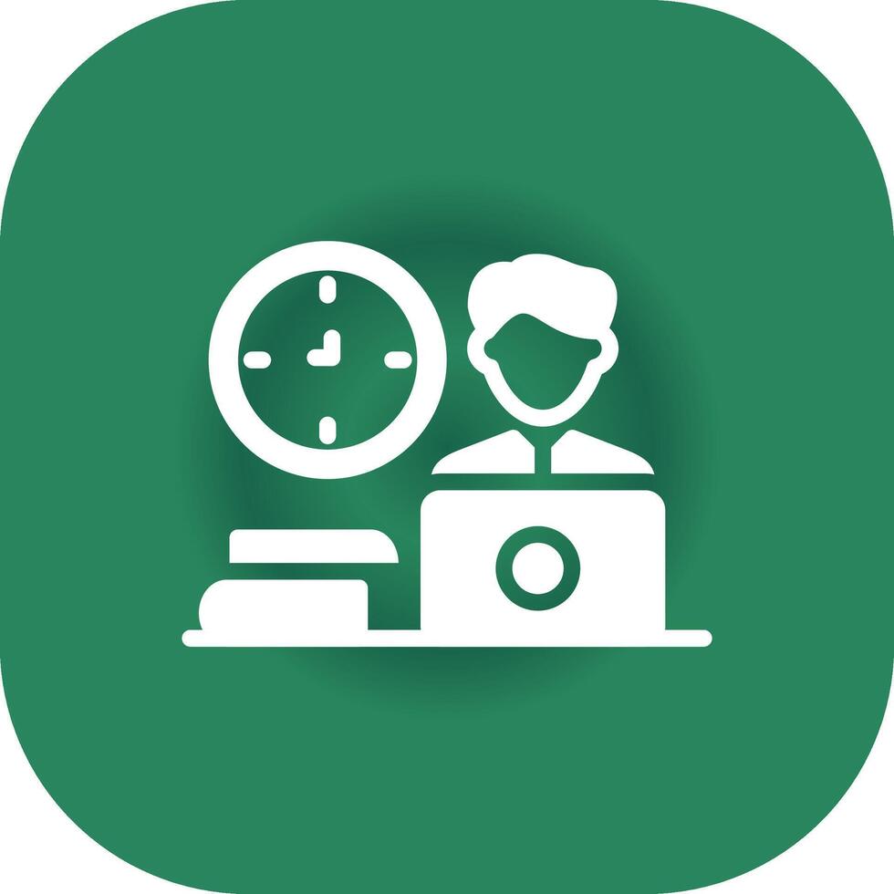 Glyph Round Corner Green Gradient vector