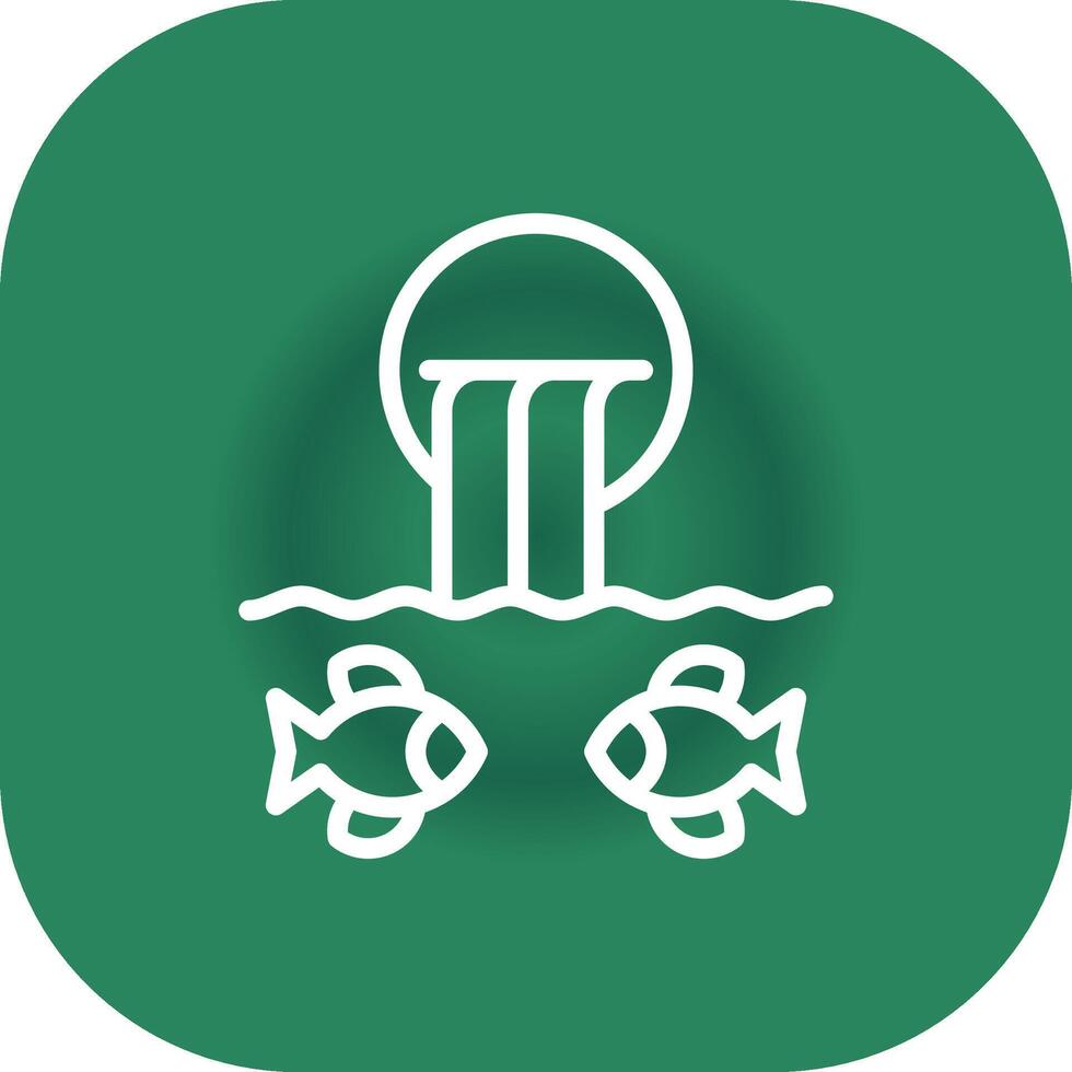 River Fishing Creative Icon Design vector