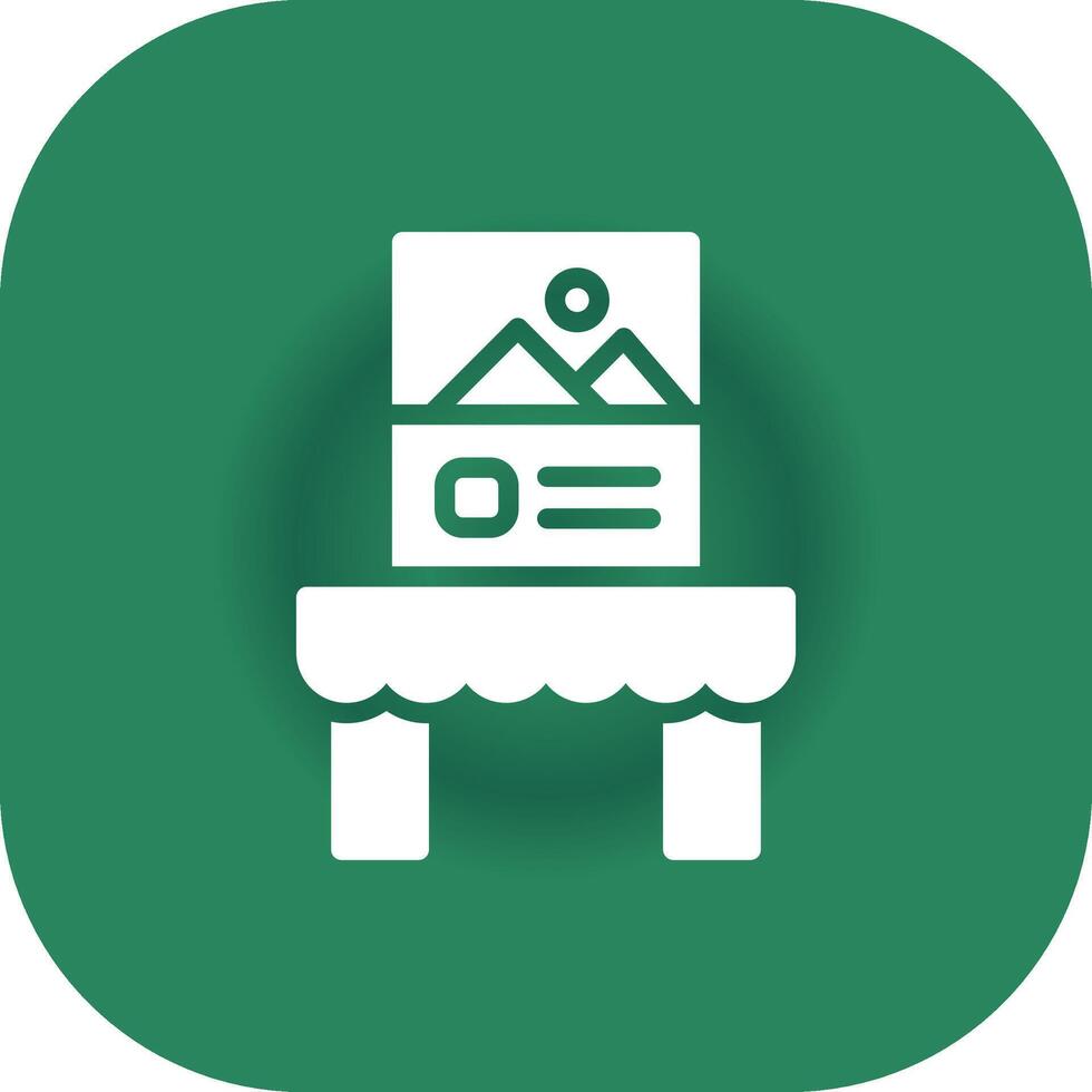 Tabletop Display Creative Icon Design vector