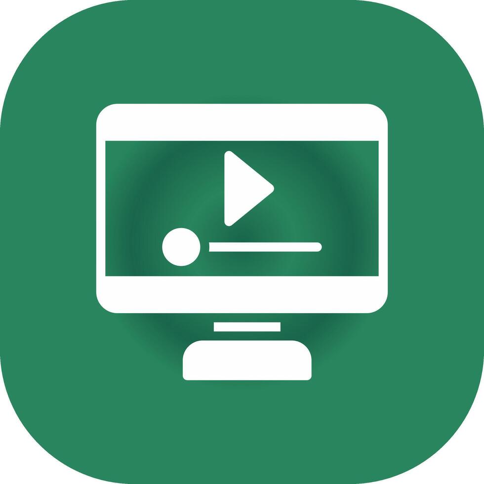 Video Player Creative Icon Design vector