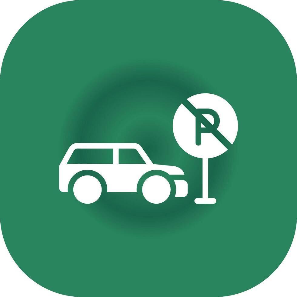 No Parking Creative Icon Design vector