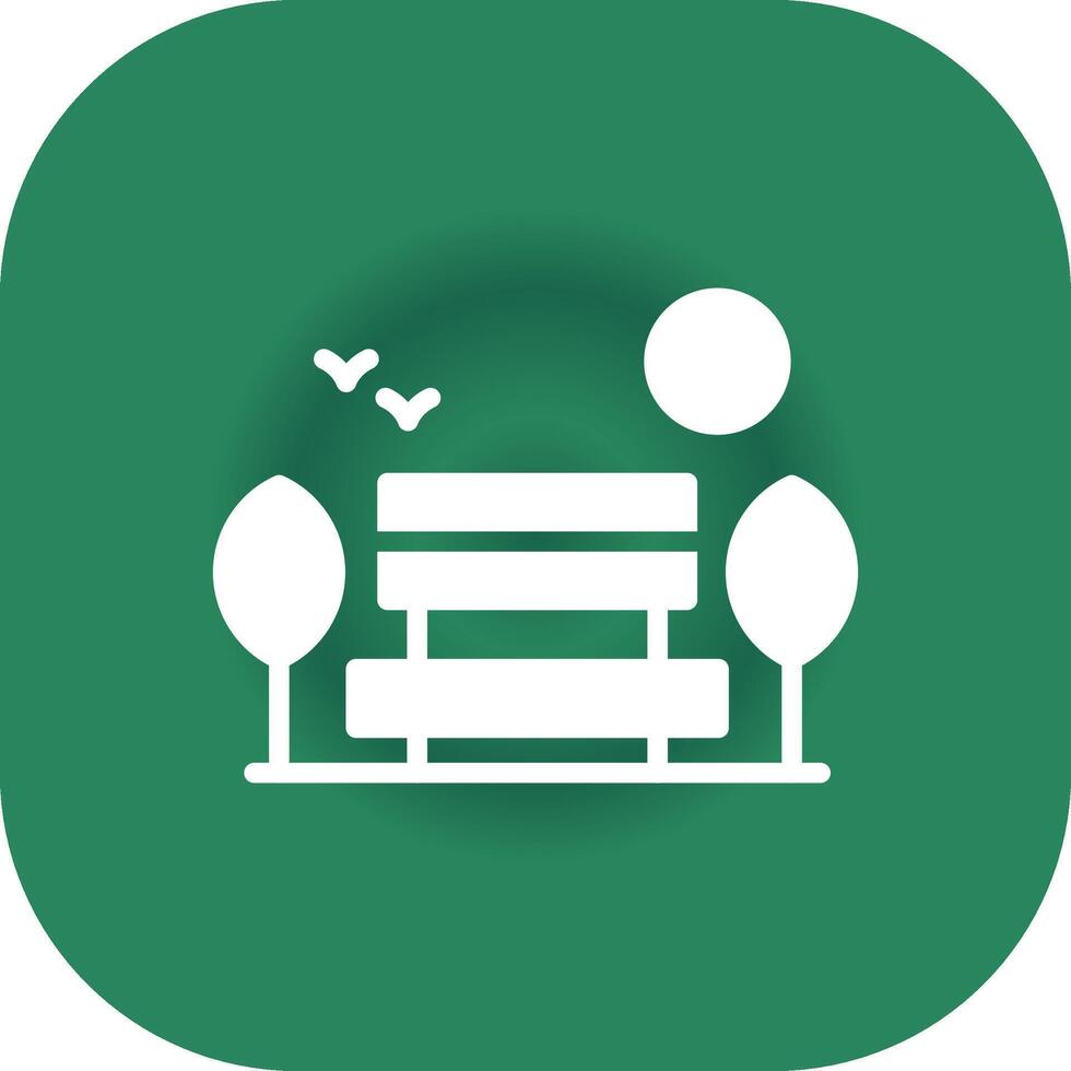 Park Landscape Creative Icon Design vector