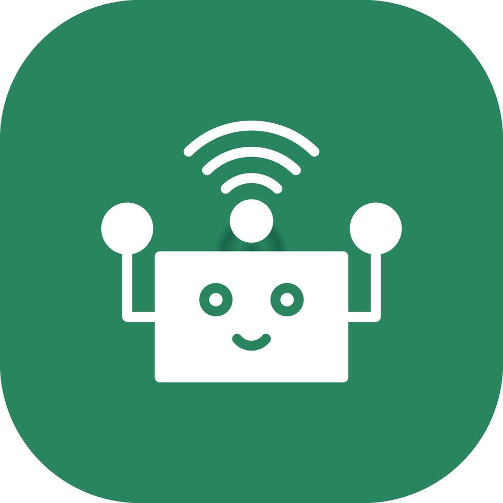 Robot Assistant Creative Icon Design vector