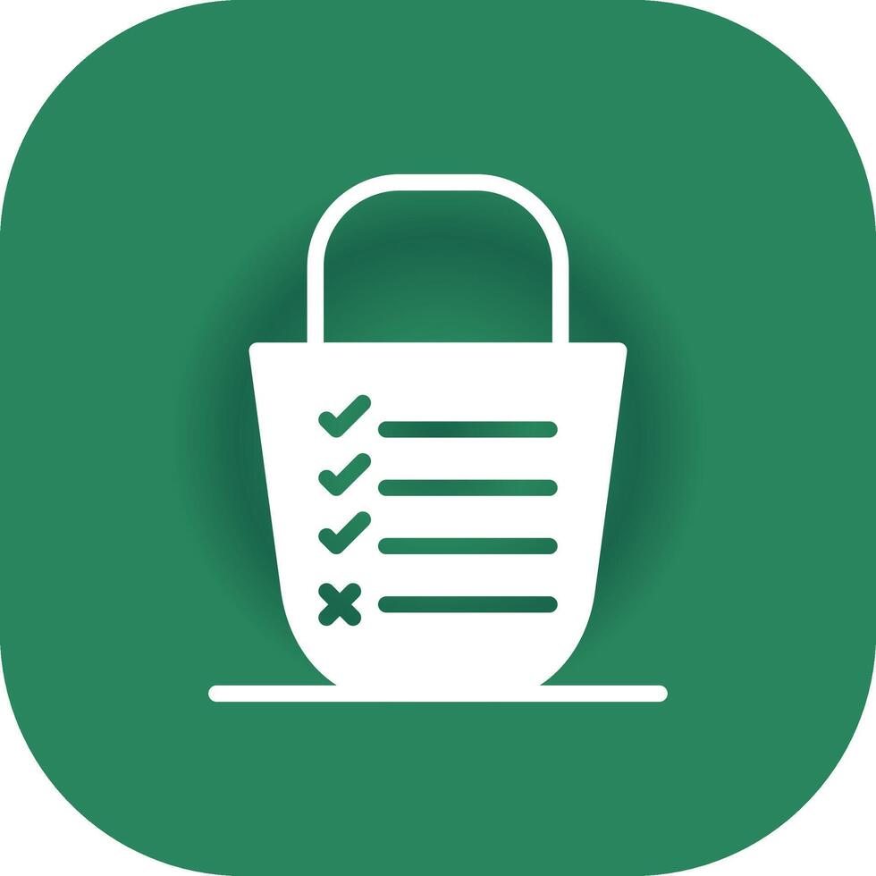 Bucket List Creative Icon Design vector