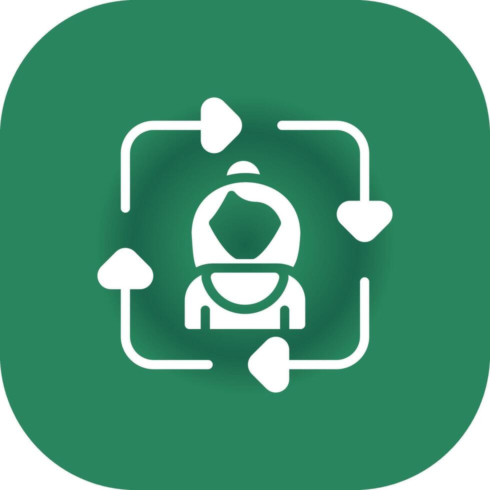 Job Rotation Creative Icon Design vector