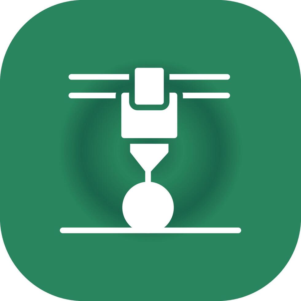 3d Printer Creative Icon Design vector