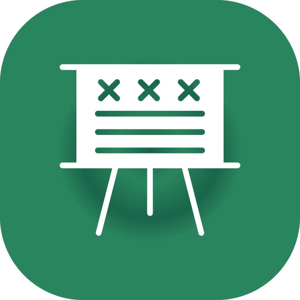 Glyph Round Corner Green Gradient vector