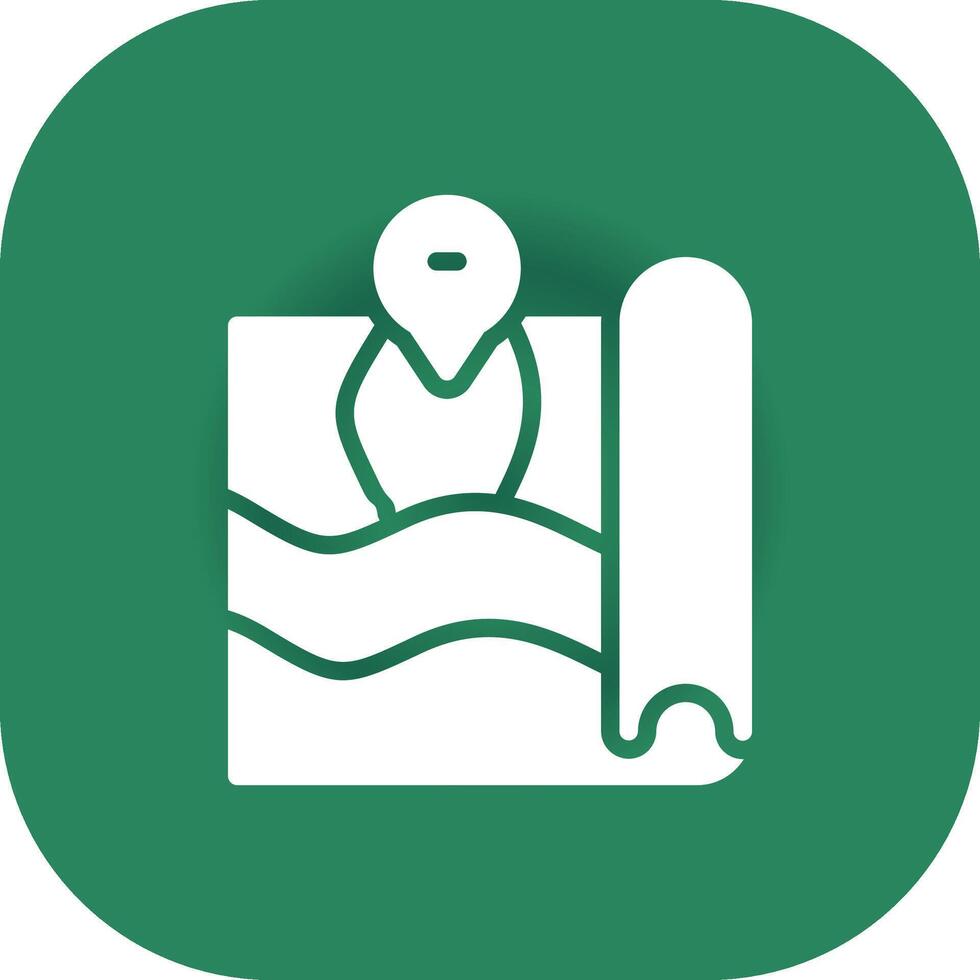 Glyph Round Corner Green Gradient vector