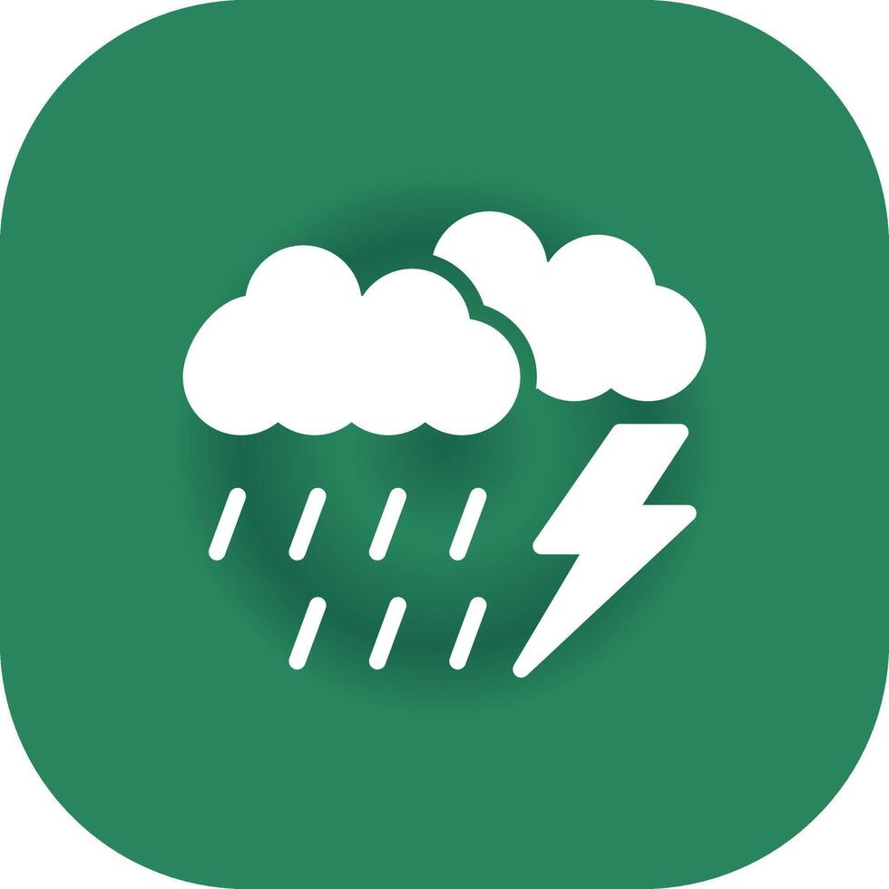 Thunderstorm Creative Icon Design vector